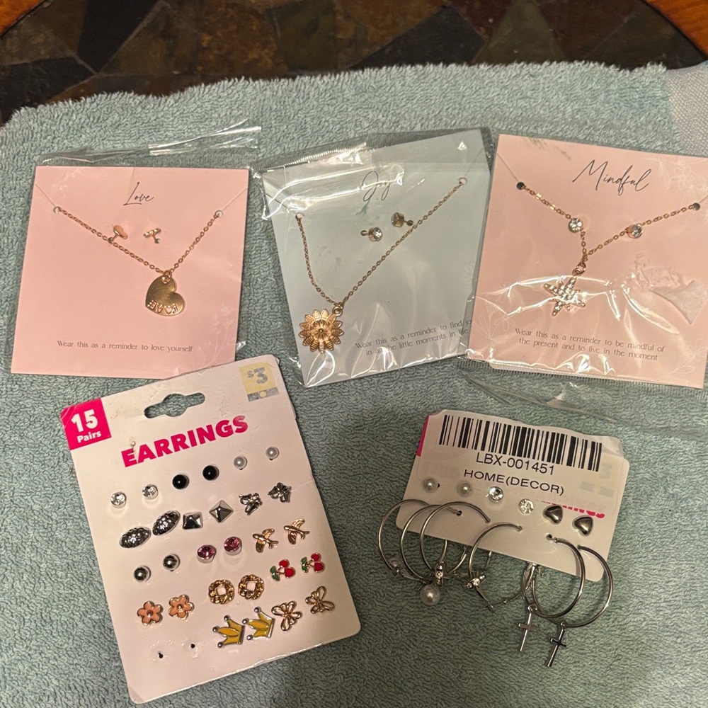 Gold and Silver Jewelry Set